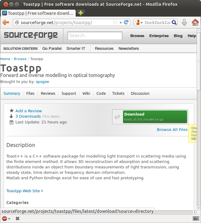 Toast++ on Sourceforge